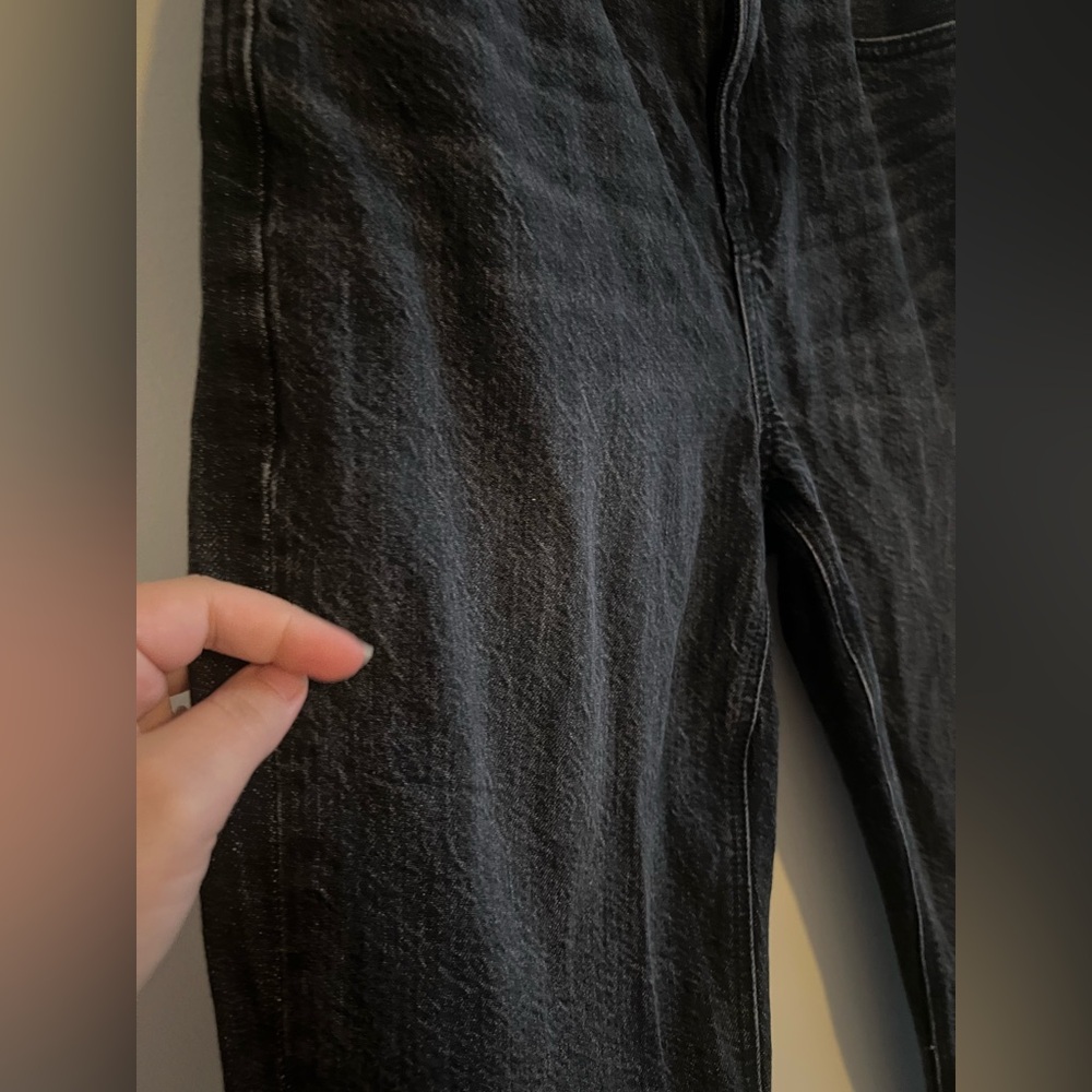 American Eagle “Strigid” Black High Rise Straight Jeans Size 2 Regular - Picture 3 of 9